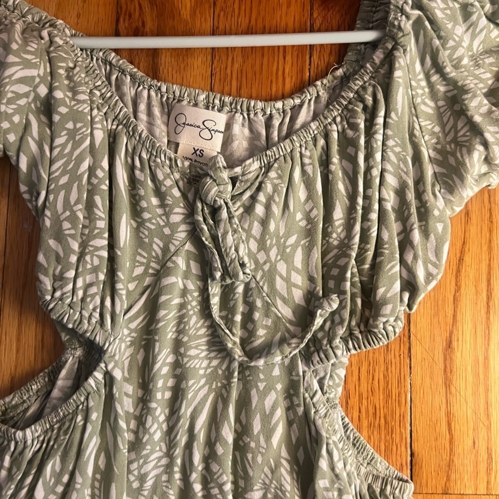 Jessica Simpson Leafy Patterned Mini Dress - Picture 6 of 7